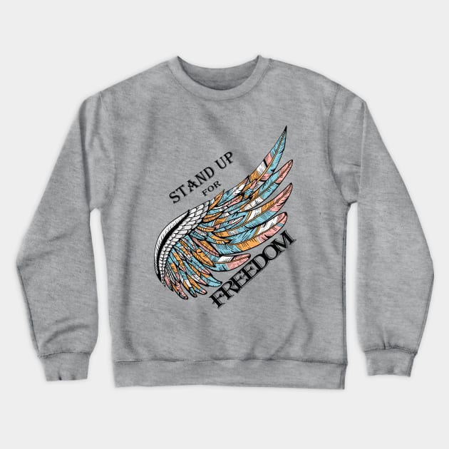 freedom-free-stand-up Crewneck Sweatshirt by Ham.x